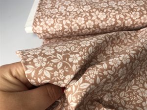 Poplin - fine blomster motiver i gyldne toner